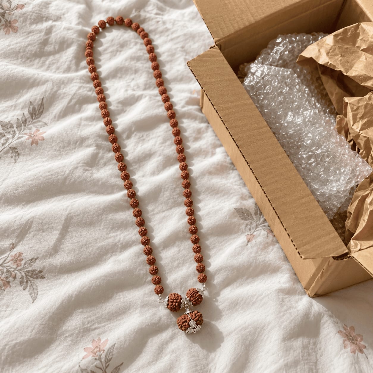 Customer photo review of 1-6-7 Mukhi Rudraksha Kavach (Indian)