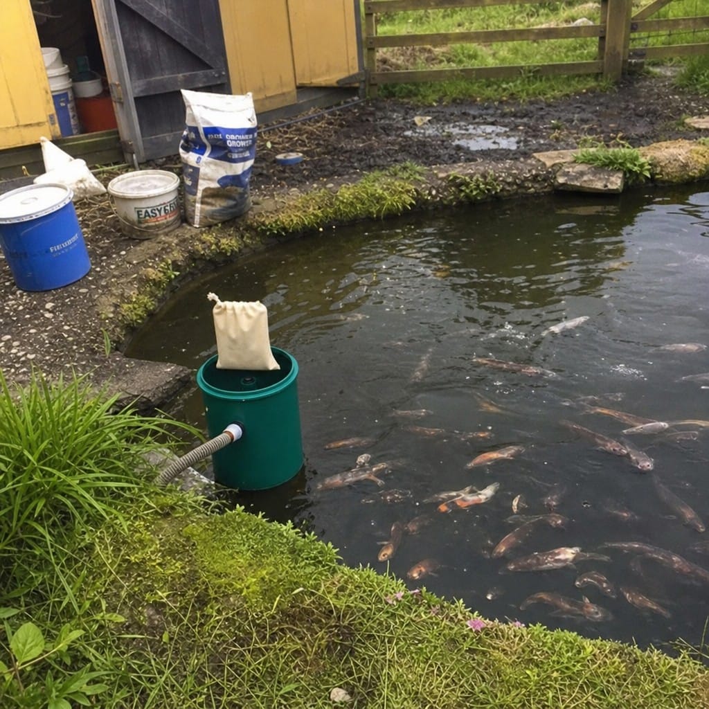 Customer photo review of Pond Ammonia Remover Filter Pouch UK | Removes Nitrite & Heavy Metals | Koi Safe