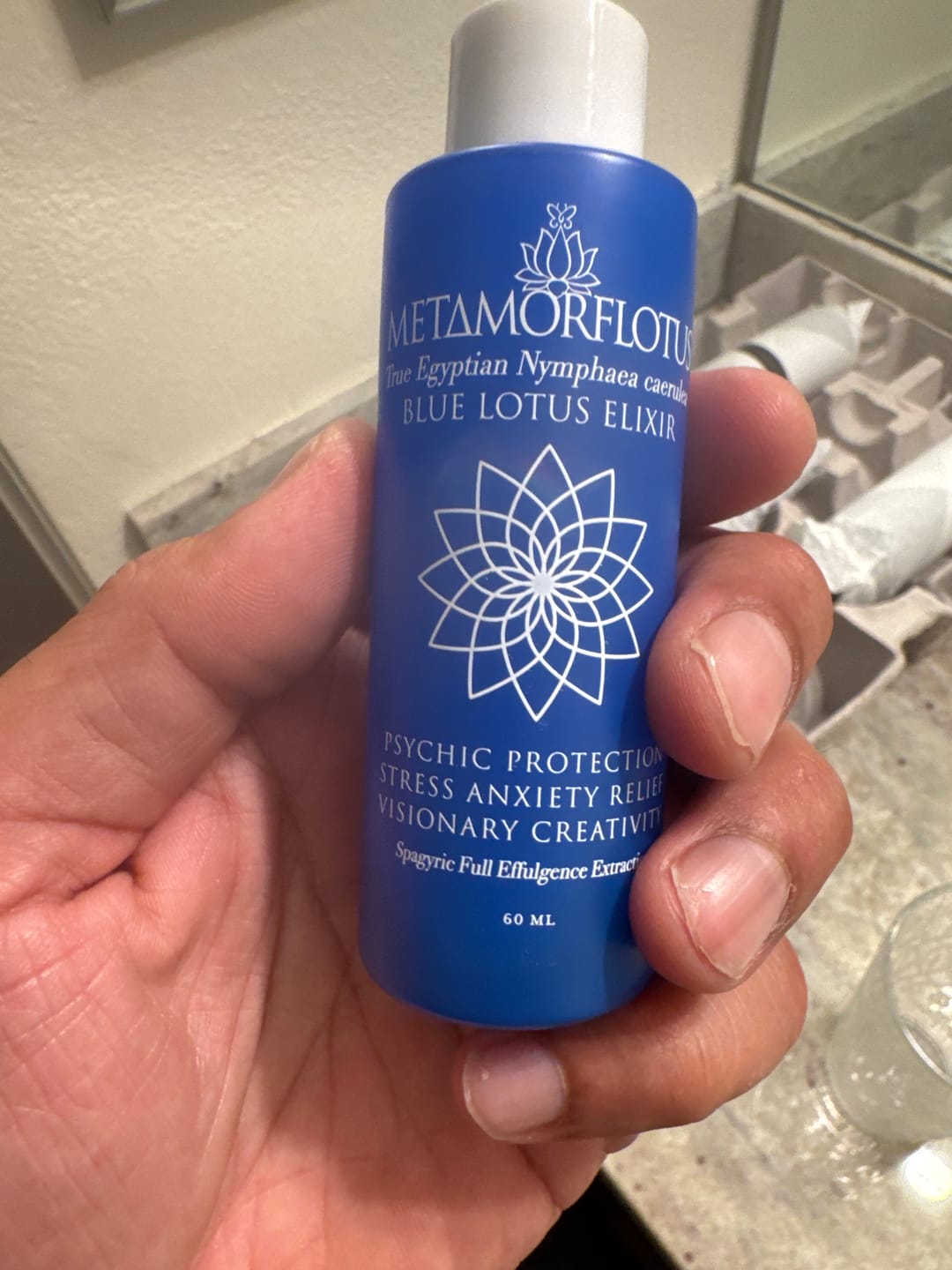 Customer photo review of True Blue Lotus Spagyric Elixir