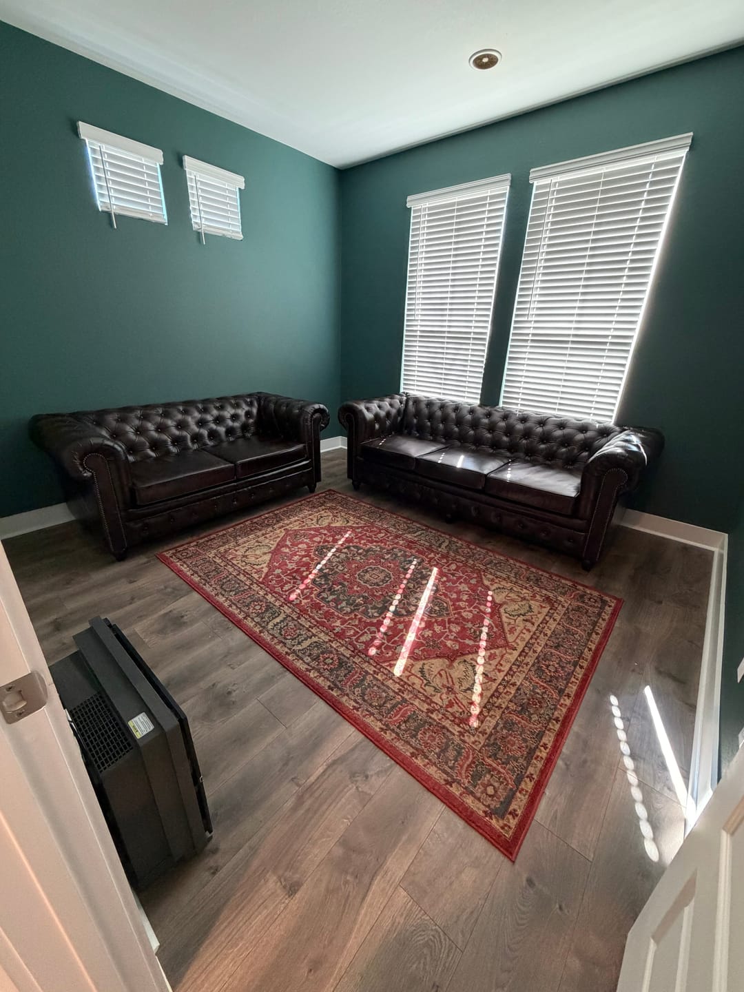 Customer photo review of Remington Chesterfield Leather Sofa