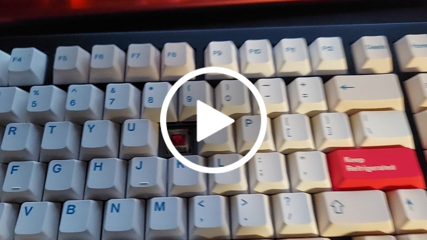 Customer video review of KTT X 80 RETROS Game 1989 Red Linear Switch Factory Lubed (10PCS)