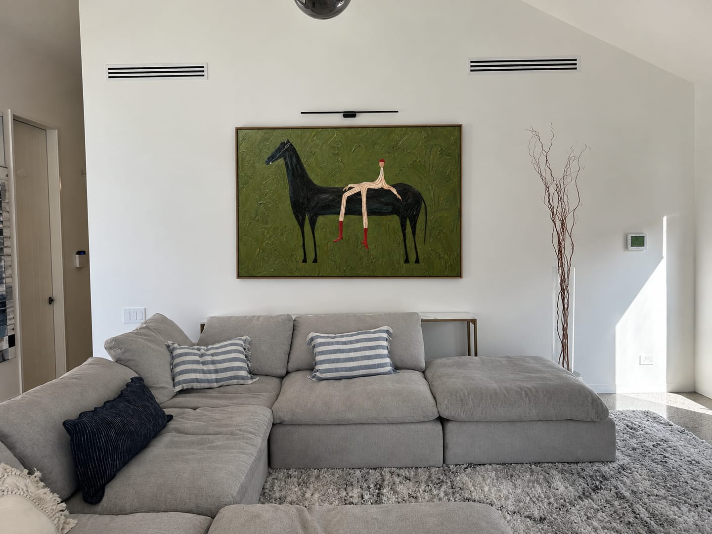 Customer photo review of Striped Rider Horse Wall Art