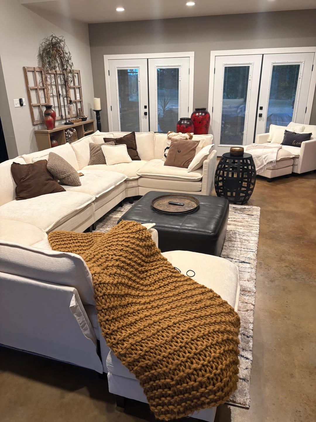 Customer photo review of 149.2 Inch Cloudy Luxury Thickened Cushion Modular Sofa