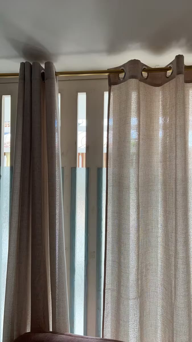 Customer photo review of Cortina Voil de Linho Texturizado Sob Medida - Élysée