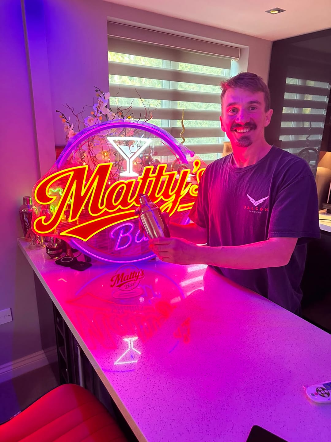 Customer photo review of MATTY'S BAR | LED Neon Sign