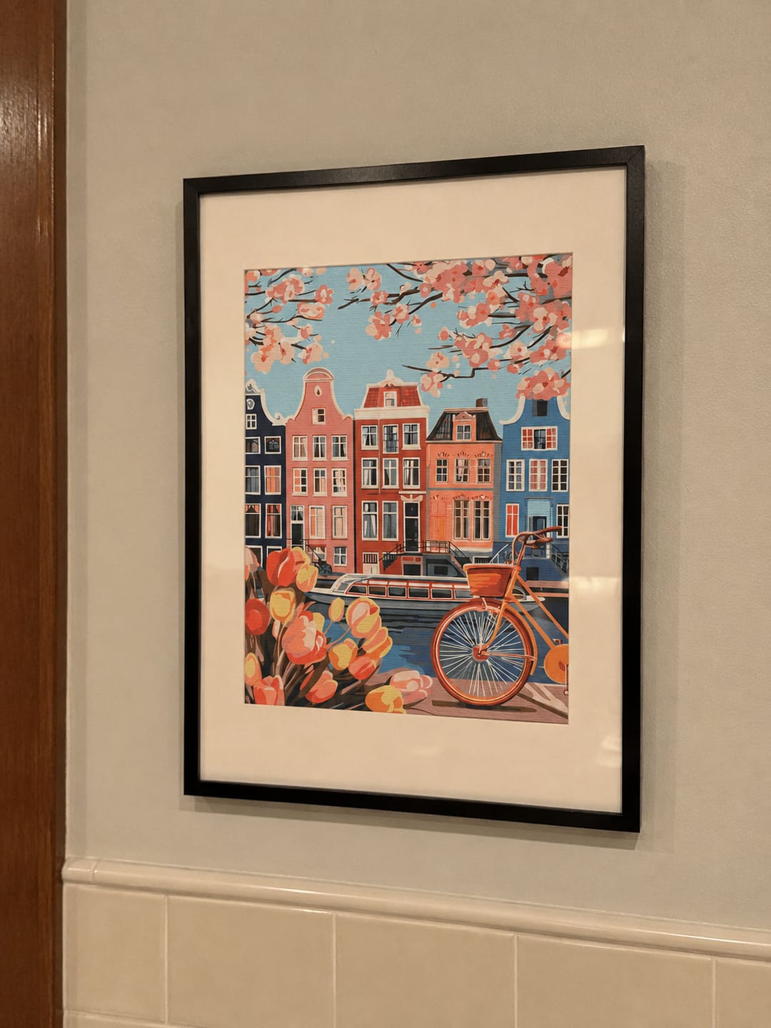 Customer photo review of Coffret Peinture par numéros - Printemps à Amsterdam