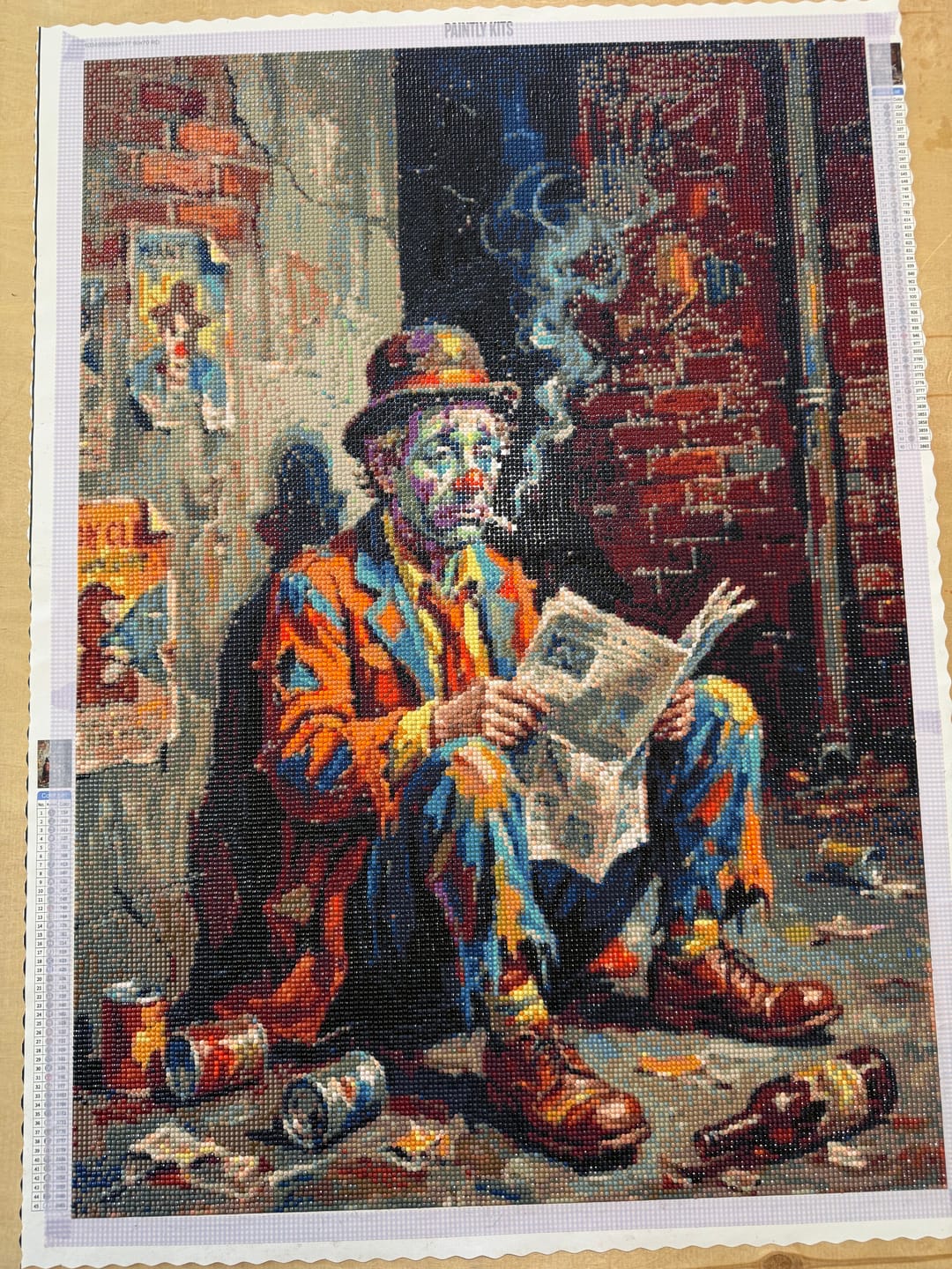 Customer photo review of Clown Between Shows (Diamond Painting)