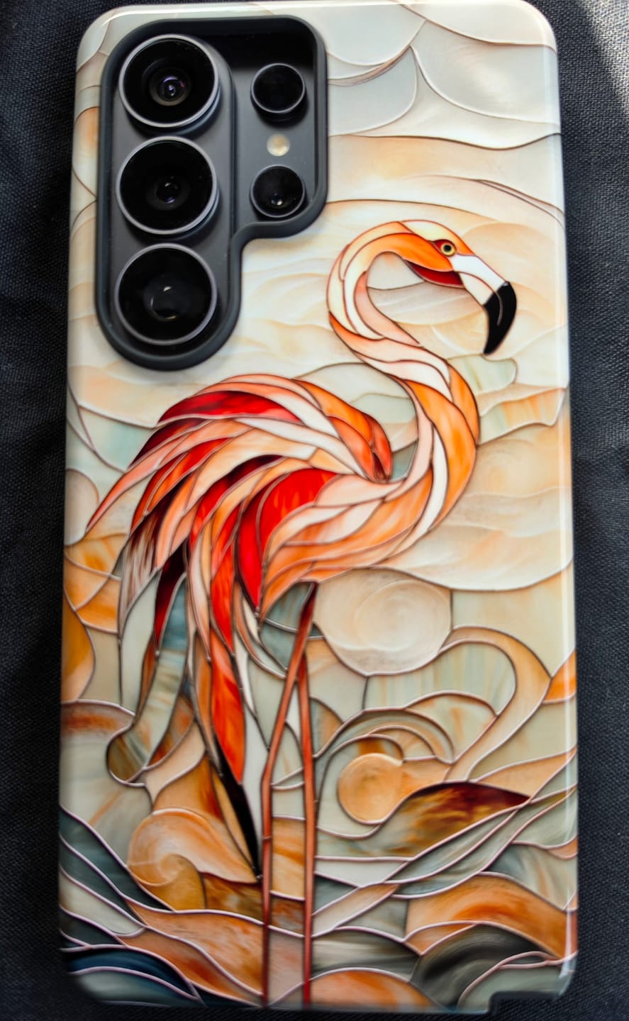 Customer photo review of Flamingo Stained Glass Design Case for Galaxy S series Phones