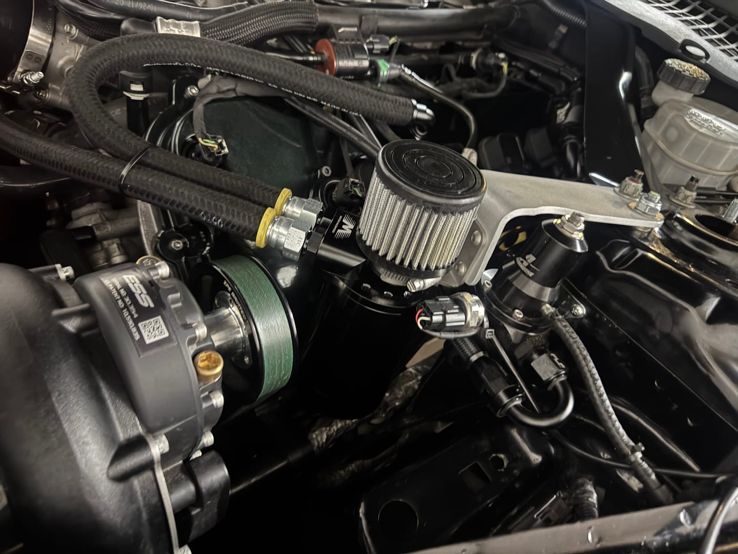 Customer photo review of Top Loader Billet Internally Baffled Oil Catch Can (Dual 10AN Port)