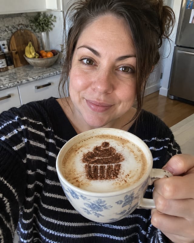 Customer photo review of LatteSnap Coffee Art Maker