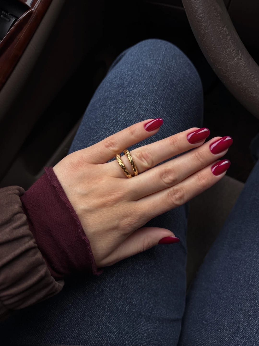 Customer photo review of Olivia's Gold Textured Ring