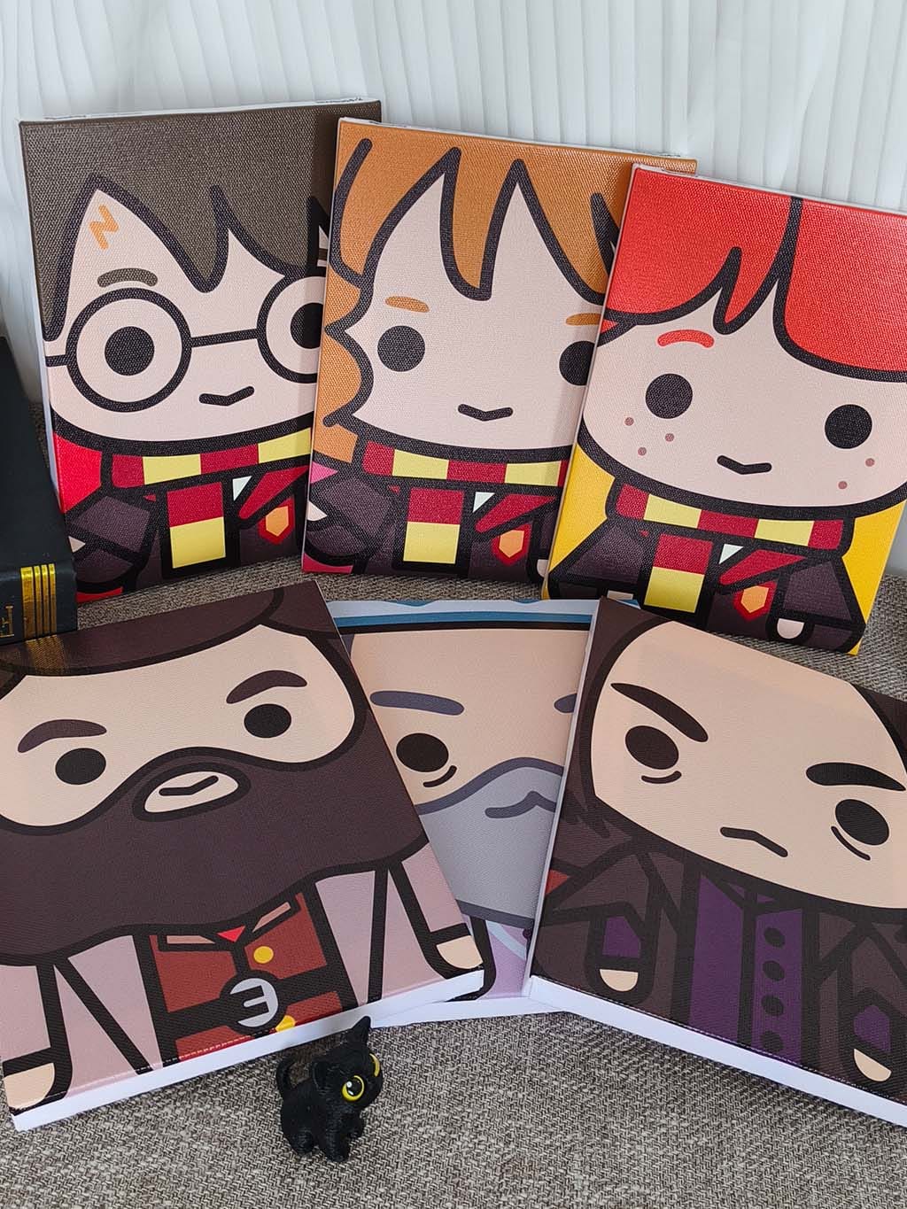 Customer photo review of Mini Peinture par numéros 15x20cm (6 pièces) - Visages Chibi de Harry Potter