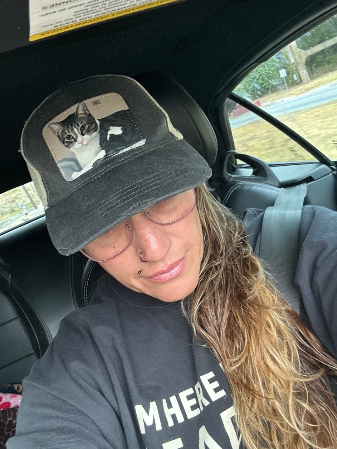 Customer photo review of Custom Cat Portrait Trucker Hat | Personalized Painted Pet Patch Cap from Your Photo