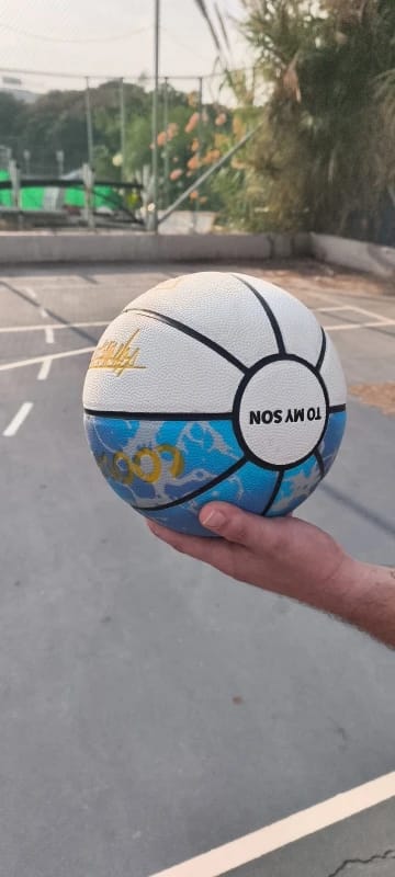 Customer photo review of Glow Basketball — Hoop Past Dark