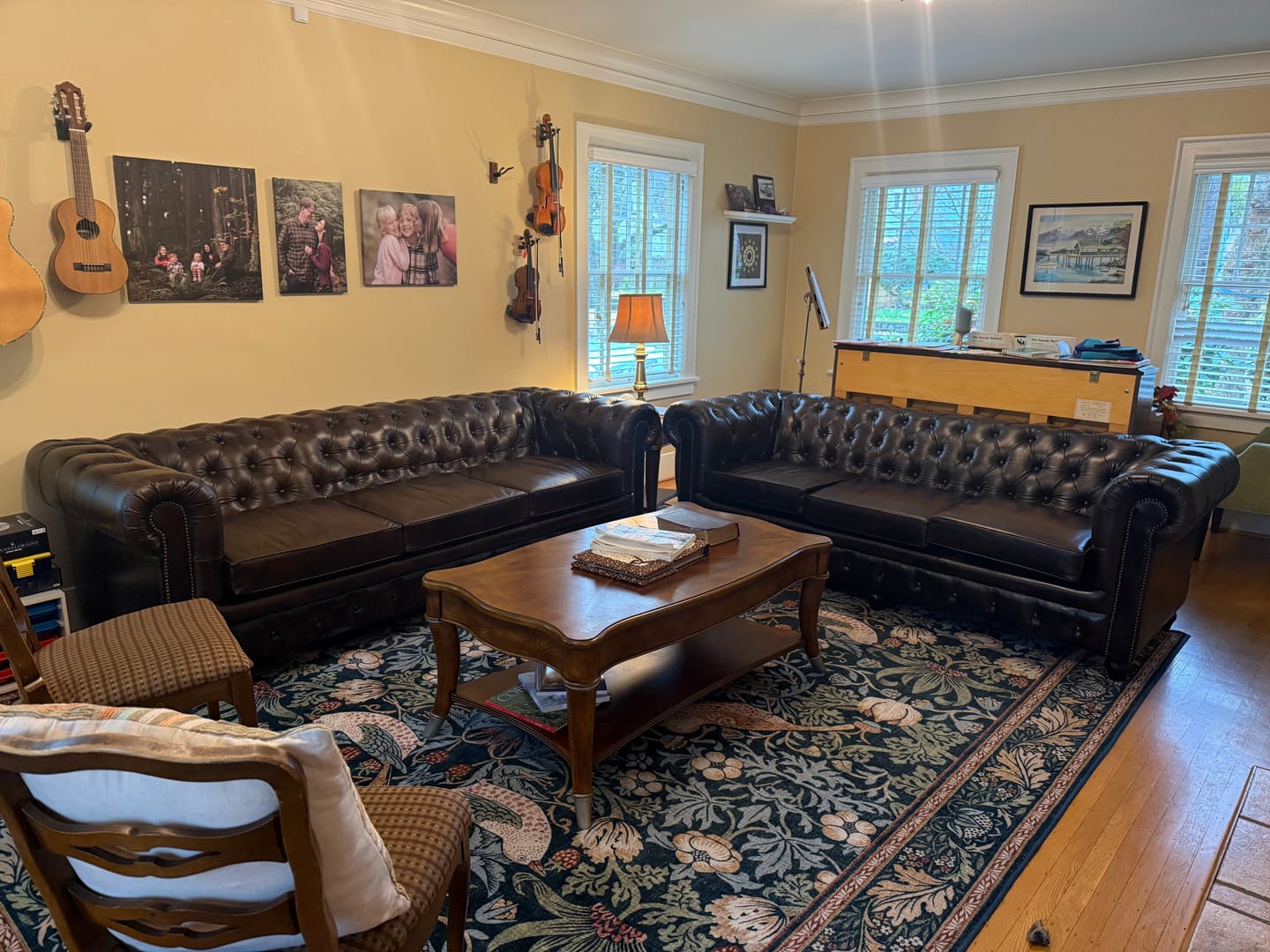Customer photo review of Remington Chesterfield Leather Sofa