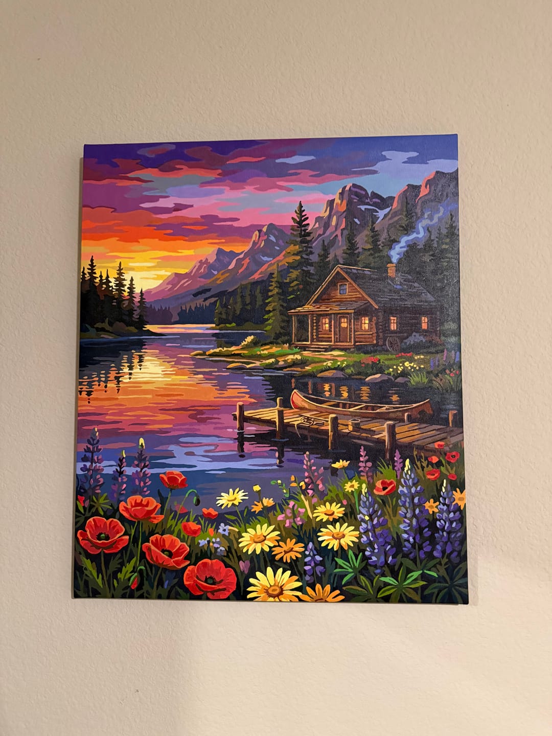 Customer photo review of Lakeside Cabin Sunset Calm (80 Colors)