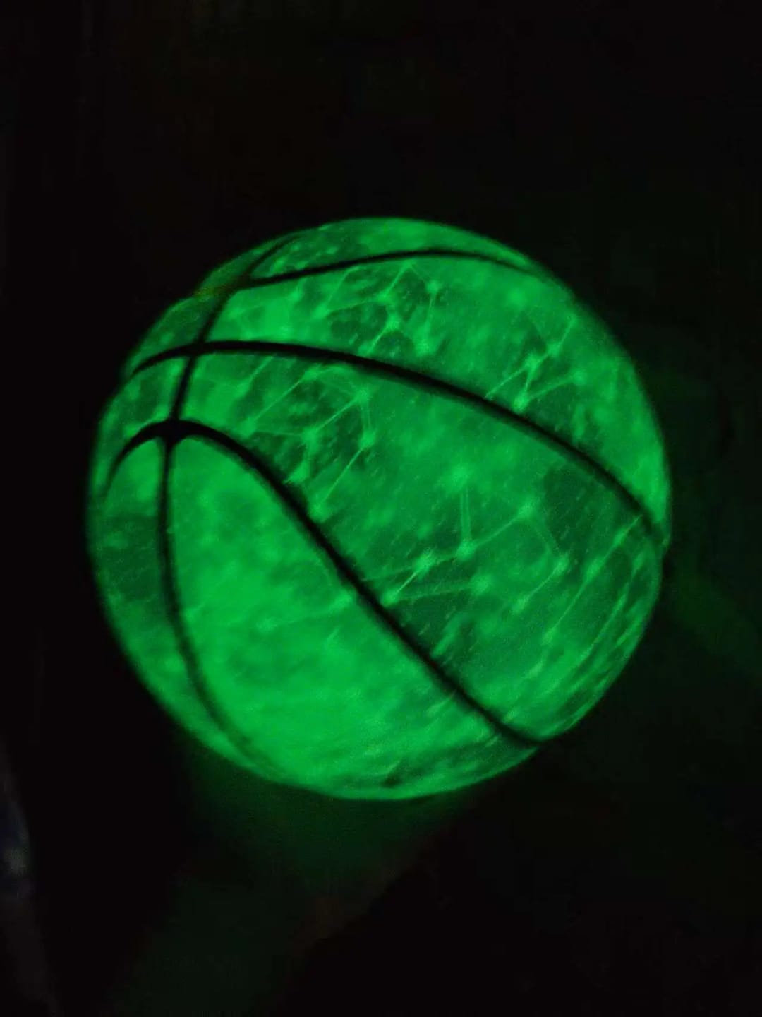 Customer photo review of Glow Basketball — Hoop Past Dark