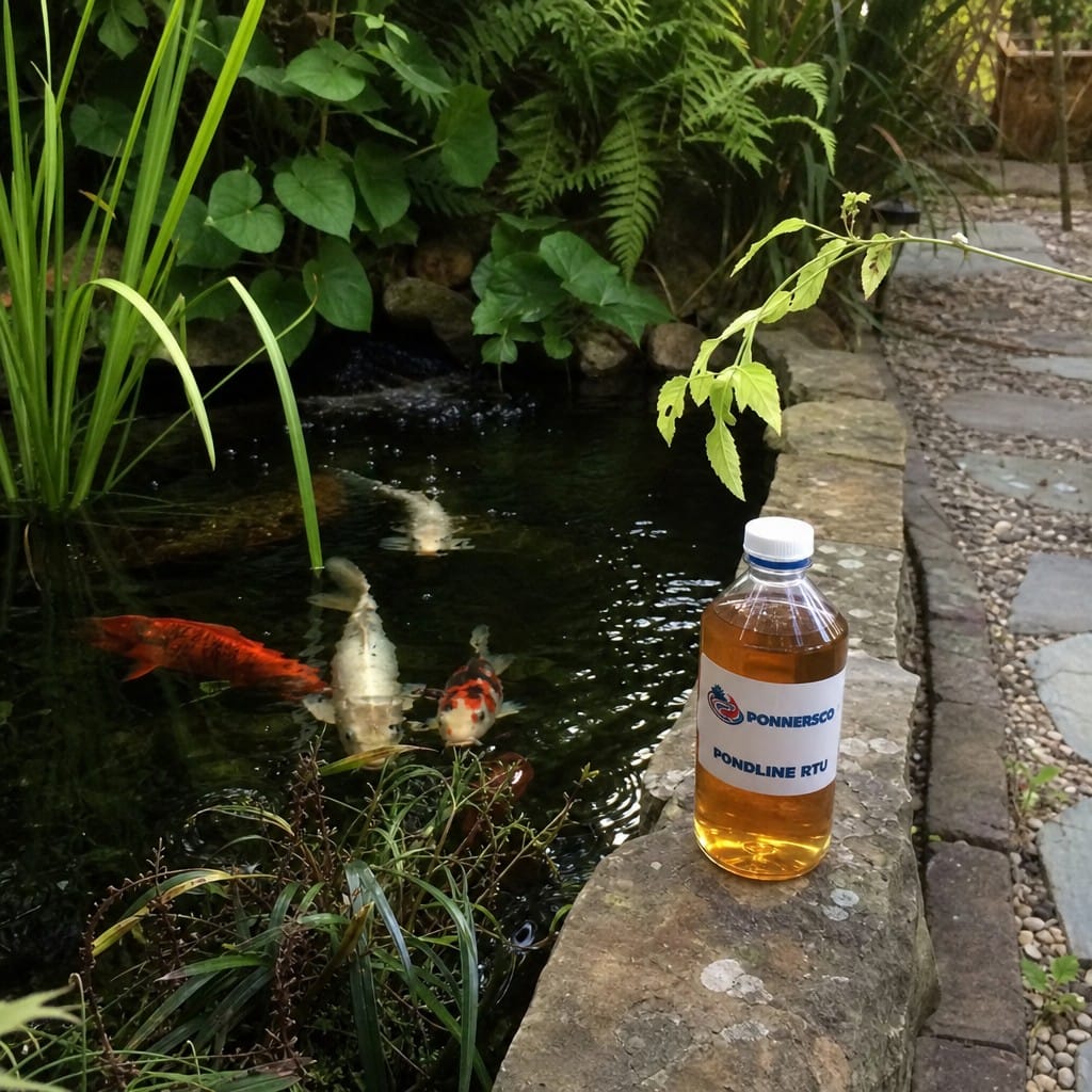 Customer photo review of Pond Fish Treatment UK | Anti-Parasite and Ulcer | Treats White Spot and Bacterial Infections