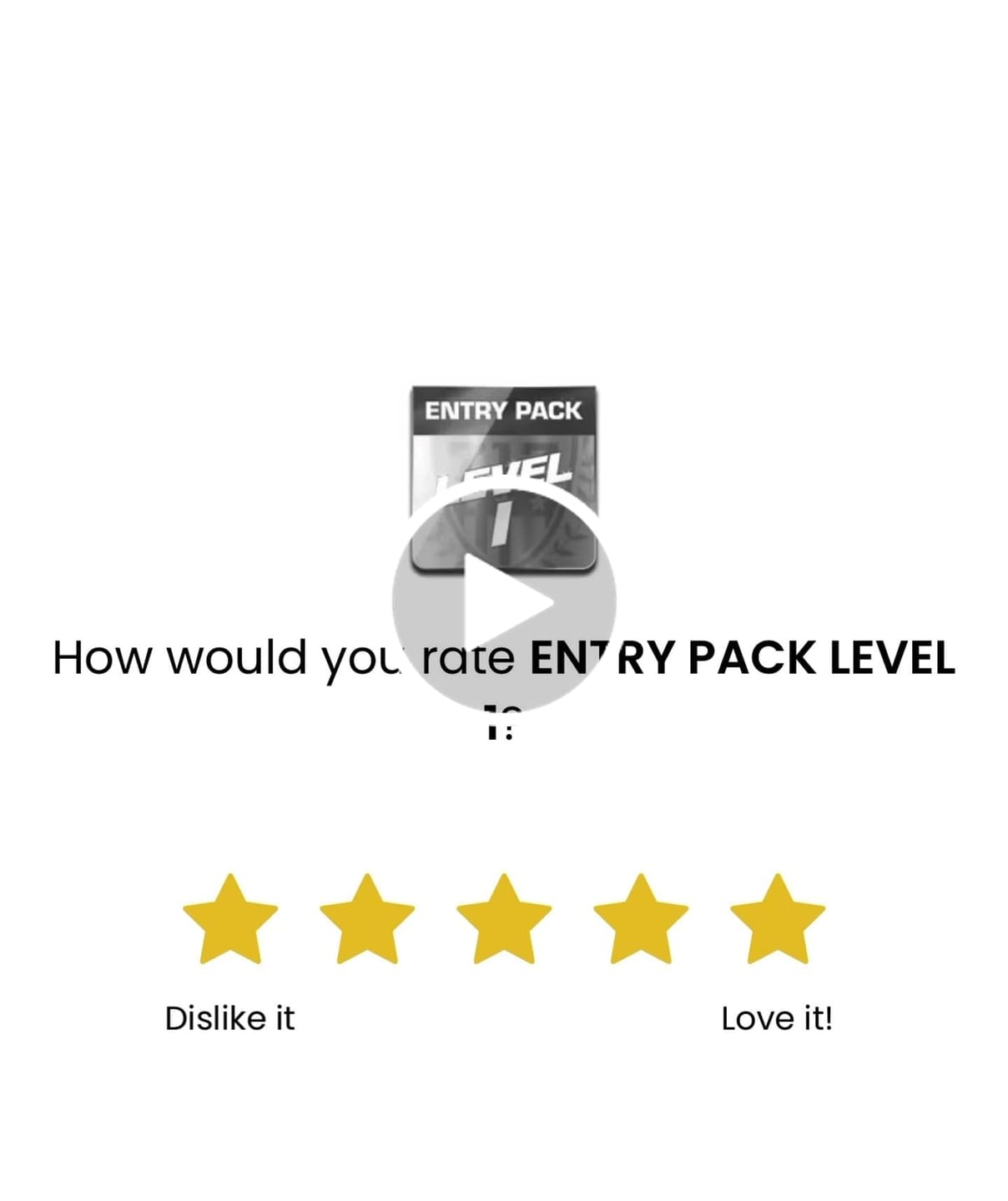 Customer video review of ENTRY PACK LEVEL 1