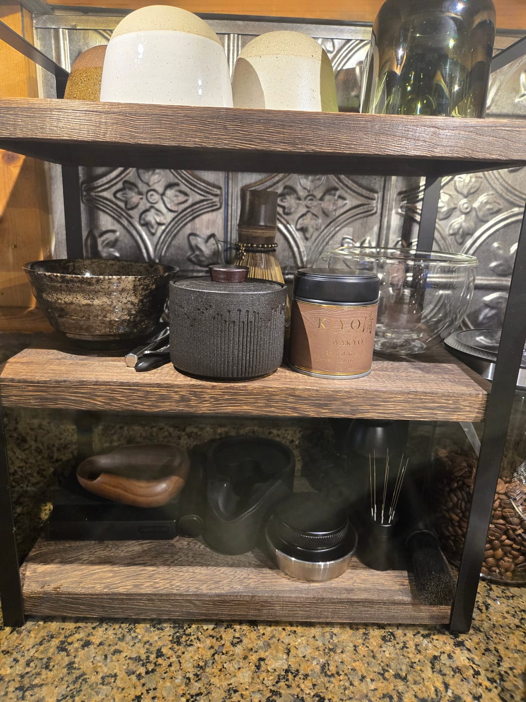 Customer photo review of Double Walled Glass Matcha Bowl With Spout