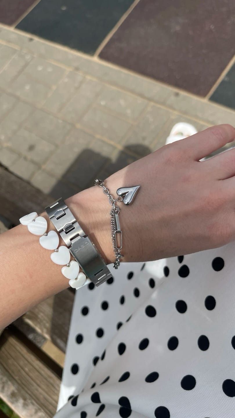 Customer photo review of Heartfelt Duo Bracelet