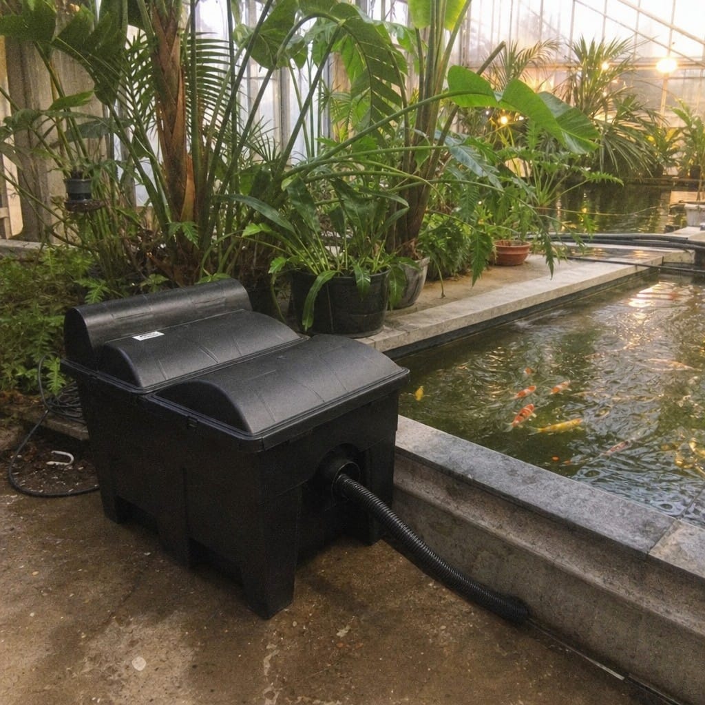 Customer photo review of Complete Pond Filter UV Set 15000L UK | UVC + Mechanical + Biological | All-in-One
