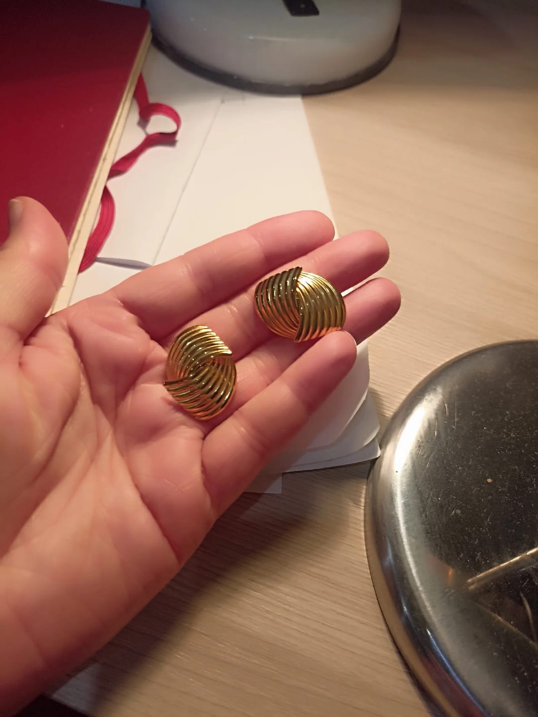 Customer photo review of Cosmic Orbit Studs