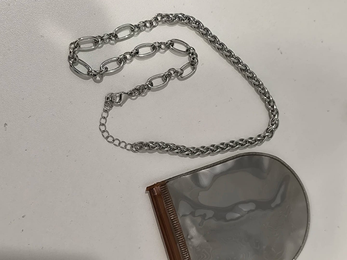 Customer photo review of Gleaming Chunk Aura Necklace