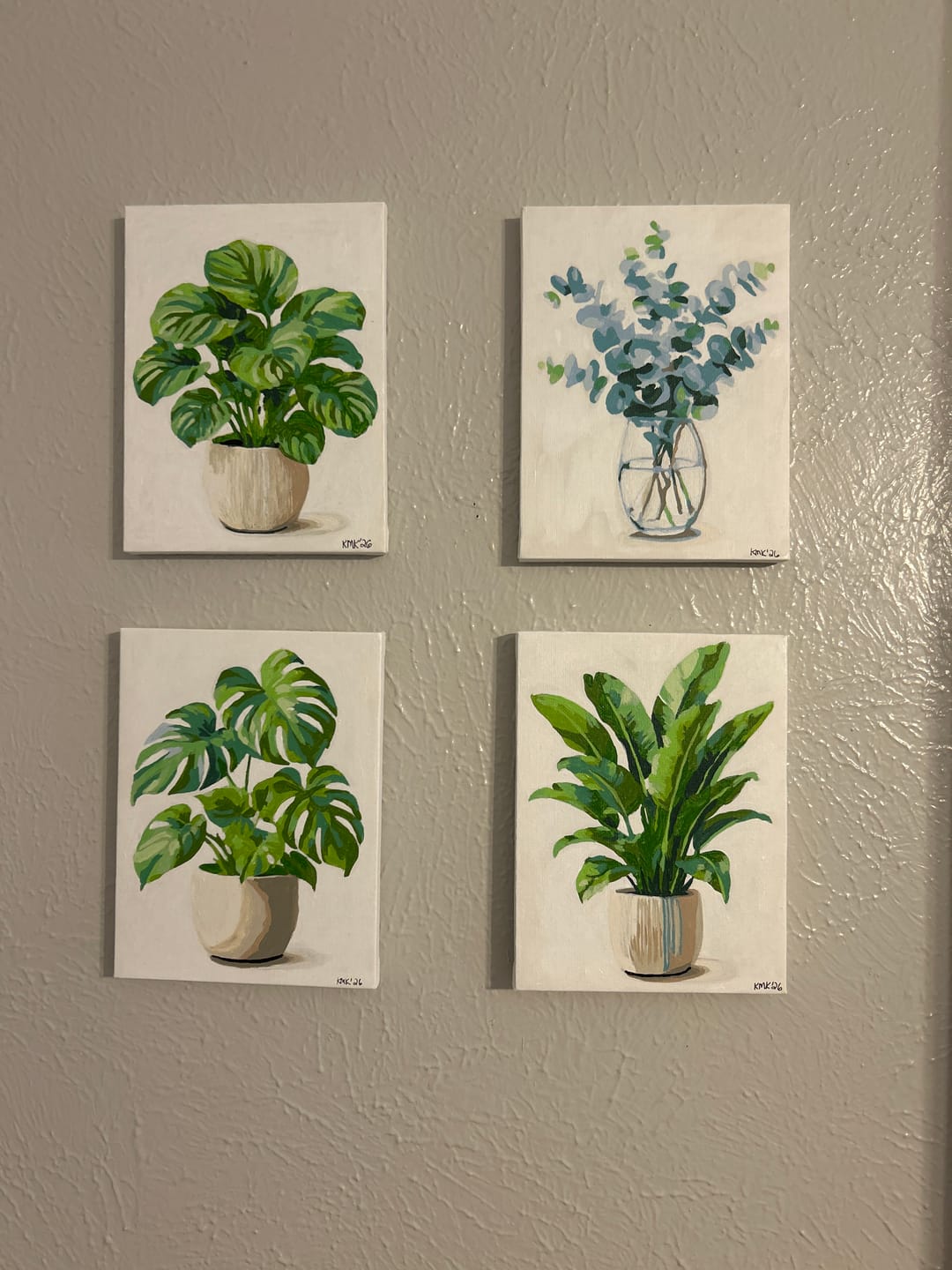 Customer photo review of Urban jungle, set of 4 - Mini paint by numbers
