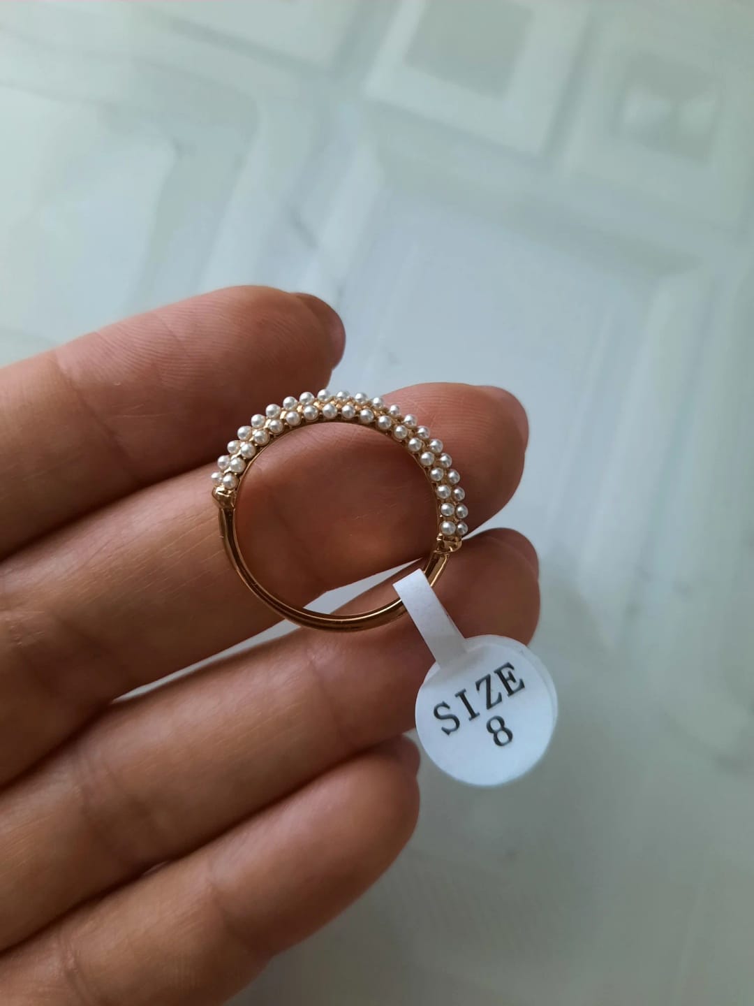 Customer photo review of Chic Pearl Ring