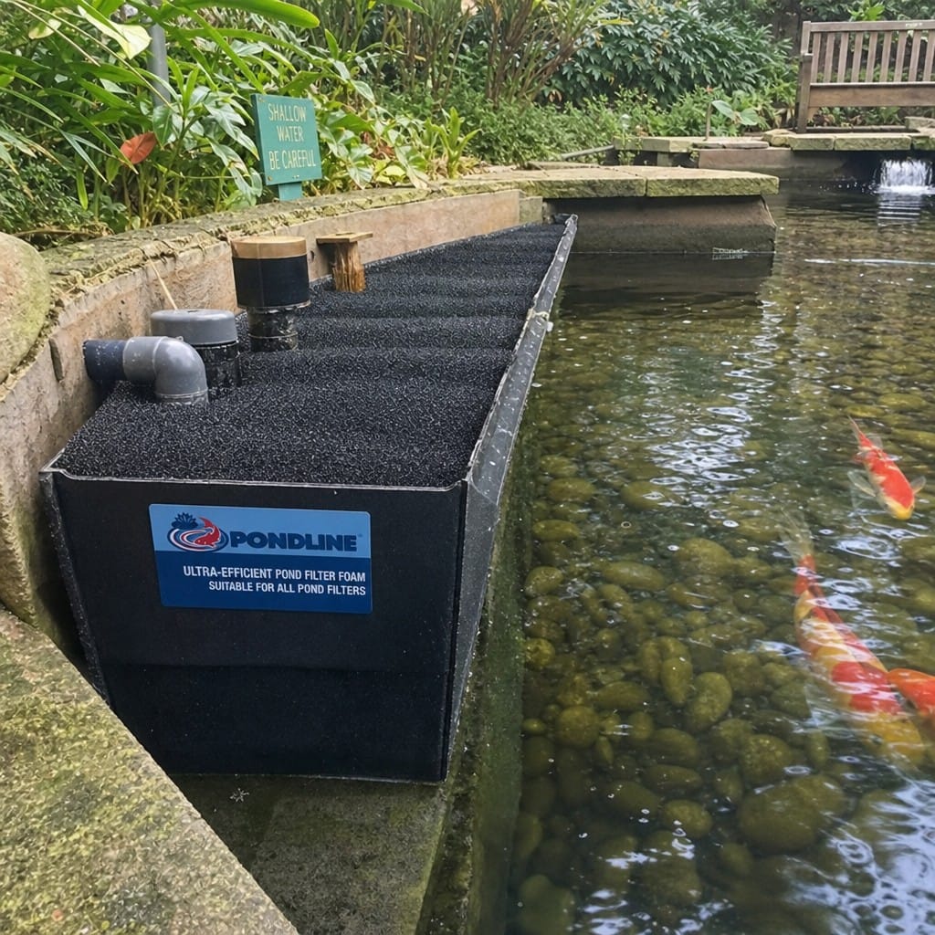 Customer photo review of Pond Filter Foam Replacement Packs UK | Universal Fit | Fine & Coarse Media | Koi Pond