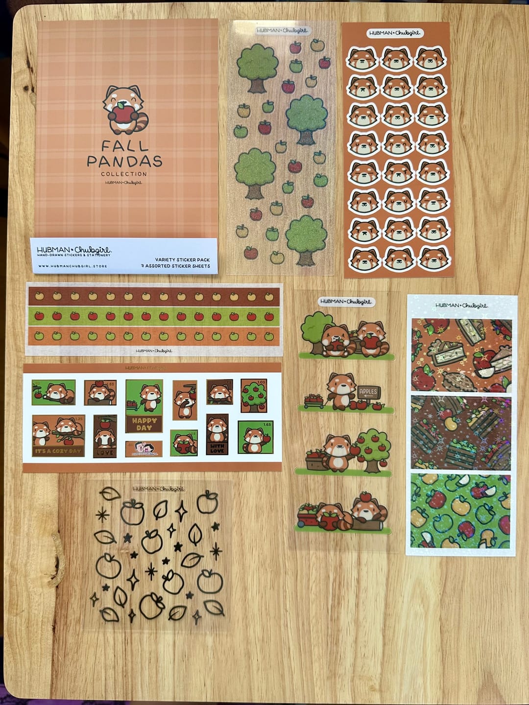 Customer photo review of Fall Pandas Variety Sticker Pack