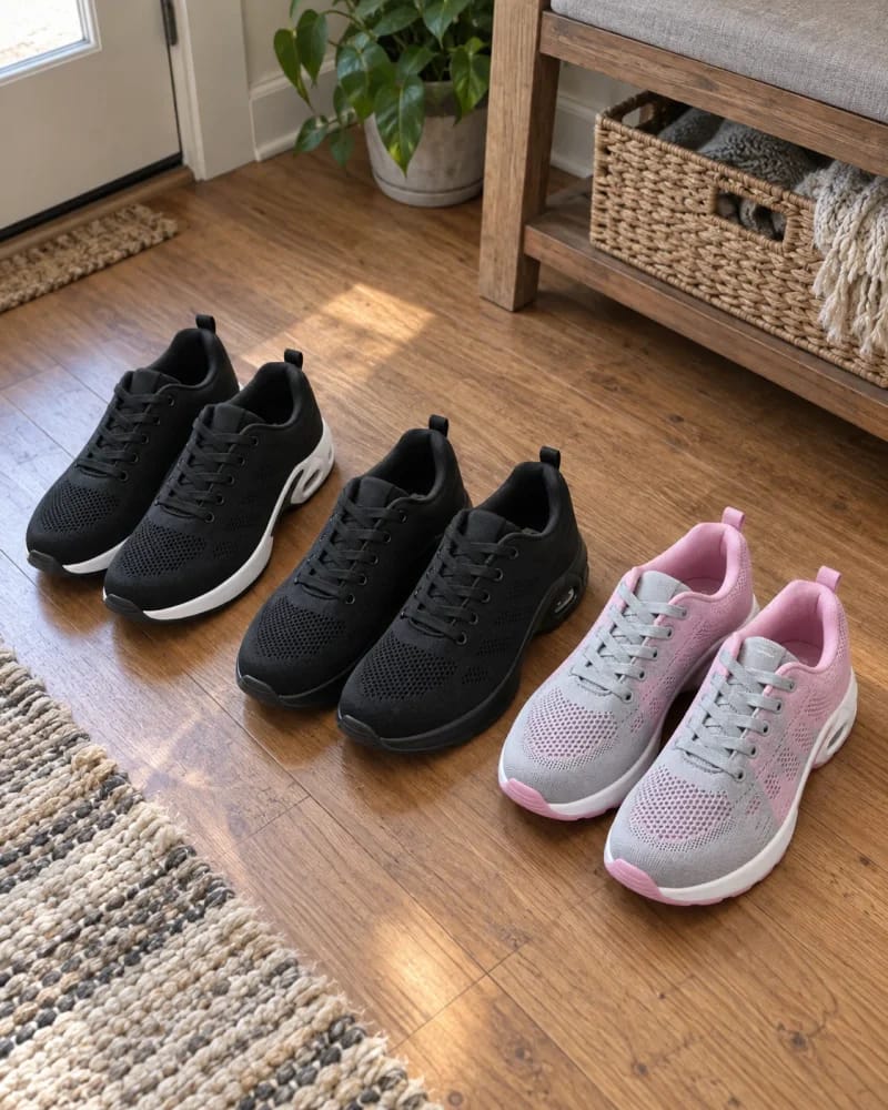 Customer photo review of OrthoShoes™ Pro — Scarpe per turni di 12 ore, progettate per alleviare tutto il giorno il dolore a piedi, ginocchia e schiena