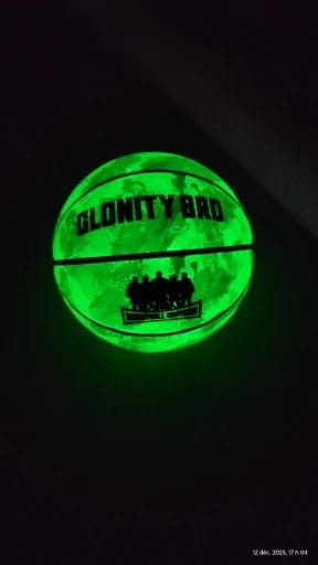 Customer photo review of Glow Basketball — Hoop Past Dark