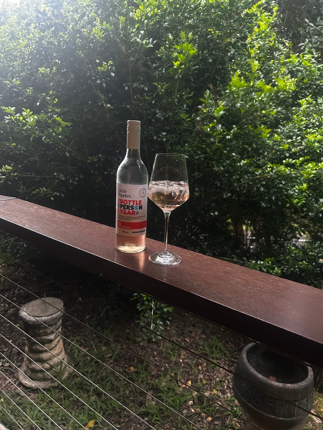 Customer photo review of Zero Sugar Rosé – Vegan Australian Wine | 6 Pack