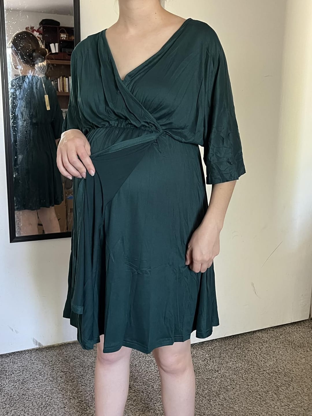 Customer photo review of Robe de maternité & d’allaitement