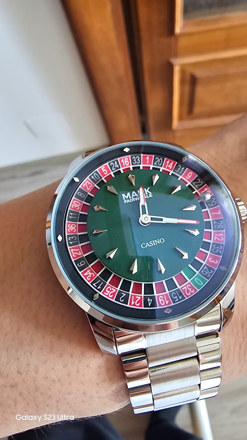 Customer photo review of Mark Fairwhale FW-5031 ROULETTE Watch – Luxury Roulette Timepiece