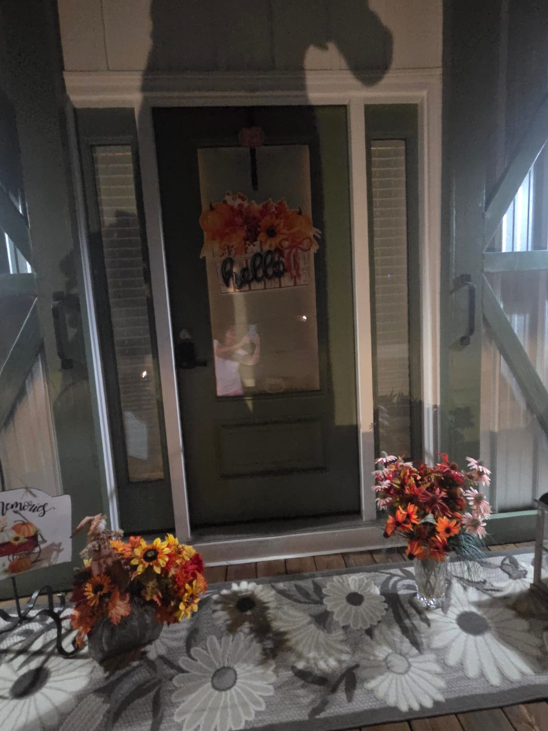 Customer photo review of Hello Fall Basket Door Hanger