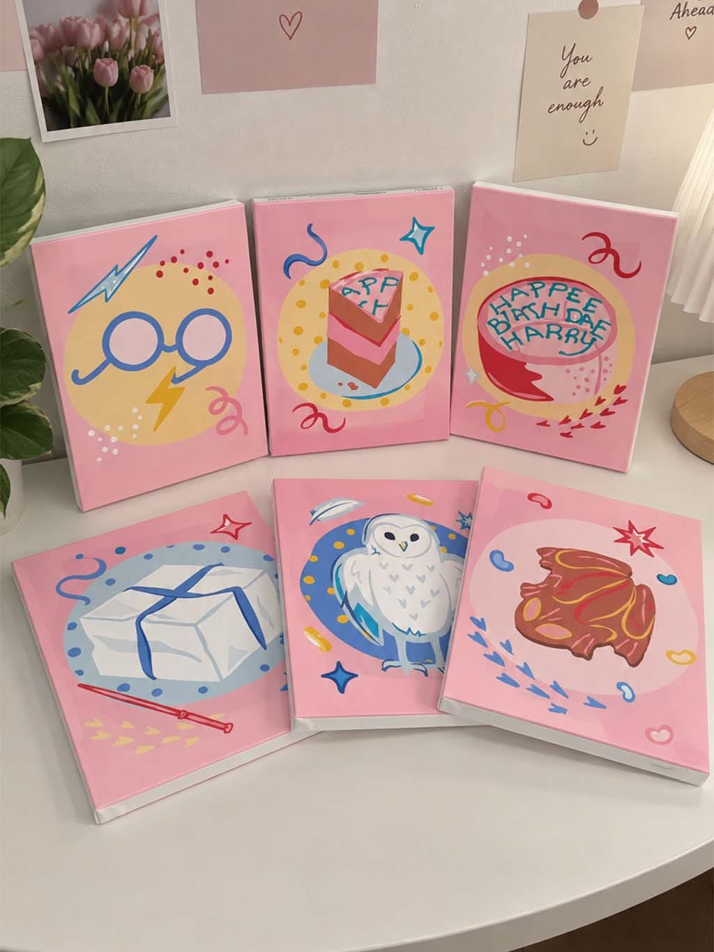 Customer photo review of Mini Peinture par numéros 15x20cm (6 pièces) - Joyeux anniversaire, Harry Potter !