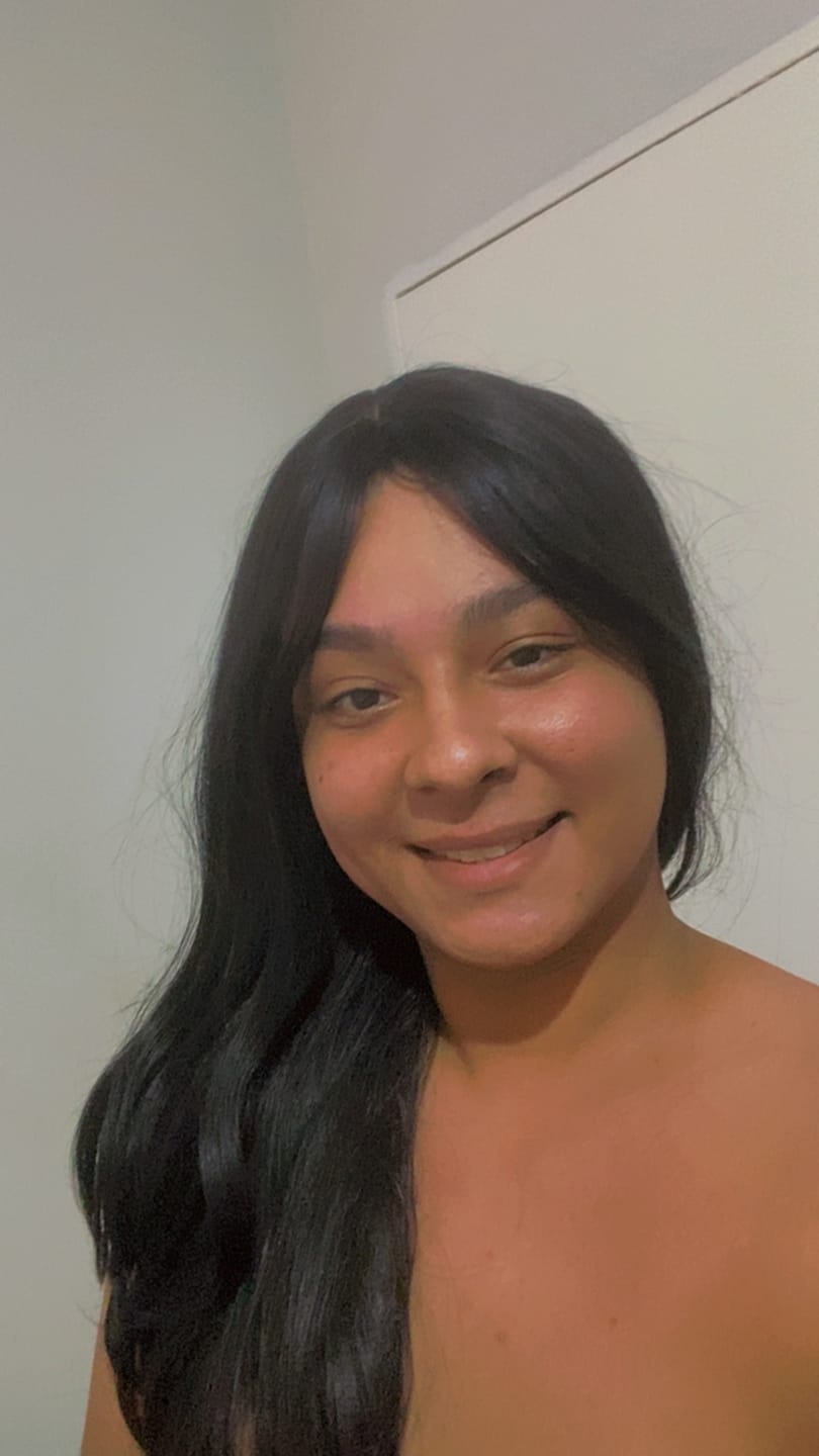 Customer photo review of Peruca Aponi Castanho Escuro Franja 70cm