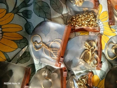 Customer photo review of Serene Heart Hollow Necklace
