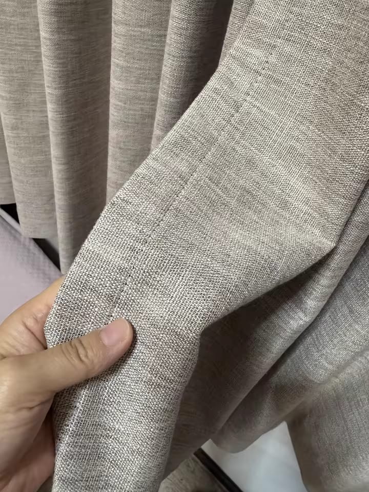Customer photo review of Cortina 100% Blackout Efeito Linho Bambu Sob Medida - Kiyari