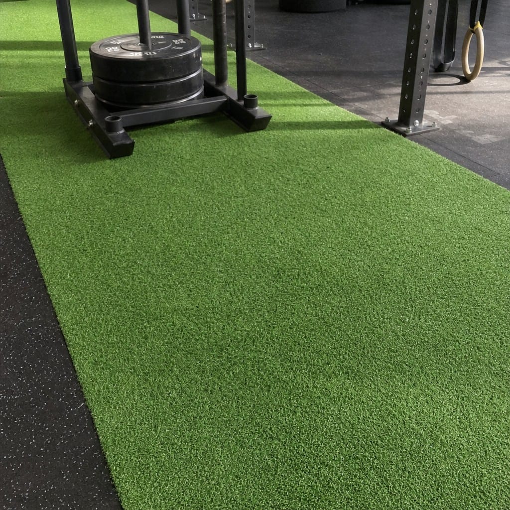 Customer photo review of Gym Turf Sled Track | Artificial Grass Sprint & Prowler Track | 1m or 2m Wide | 10–20m | 7 Colours