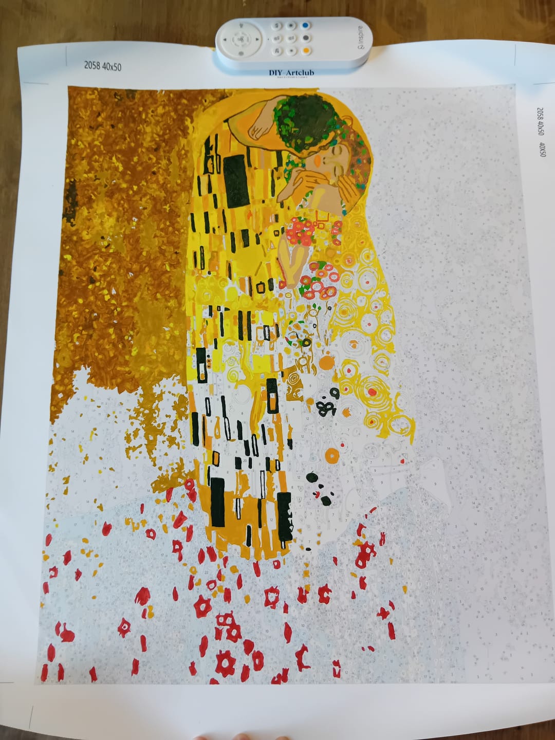Customer photo review of Klimt: The Kiss | Paint by Numbers