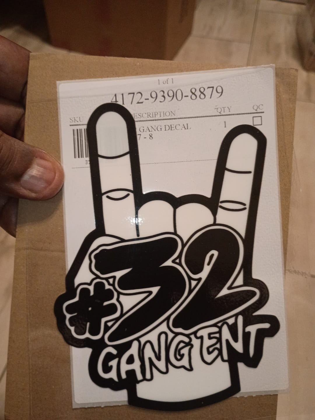 Customer photo review of 32 GANG DECAL