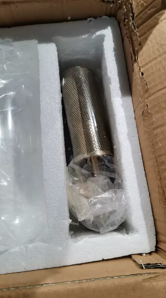 Customer photo review of Gold Tone Glass Wall Light with Hanging Cylinder Shade