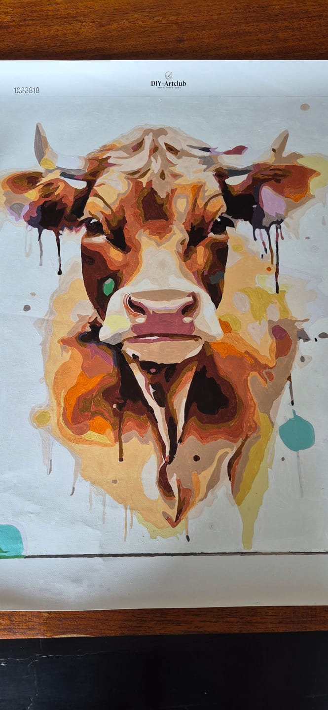 Customer photo review of Brown Cow | Paint by Numbers