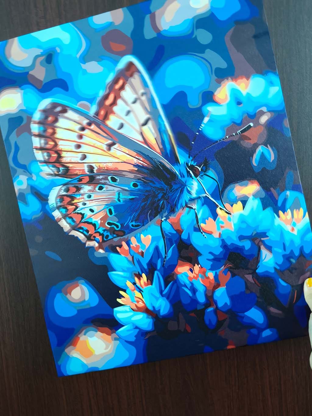 Customer photo review of Papillons et Fleurs bleues