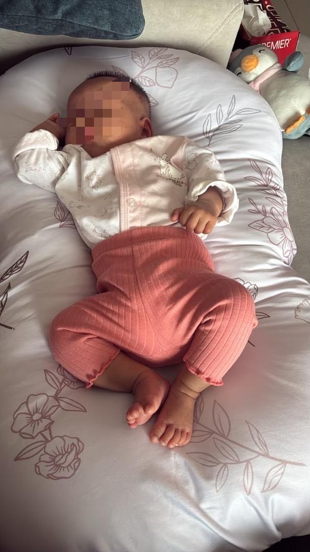Customer photo review of Easy Care Infant Lounger | Co-Sleeping, Lounging, Play-Time