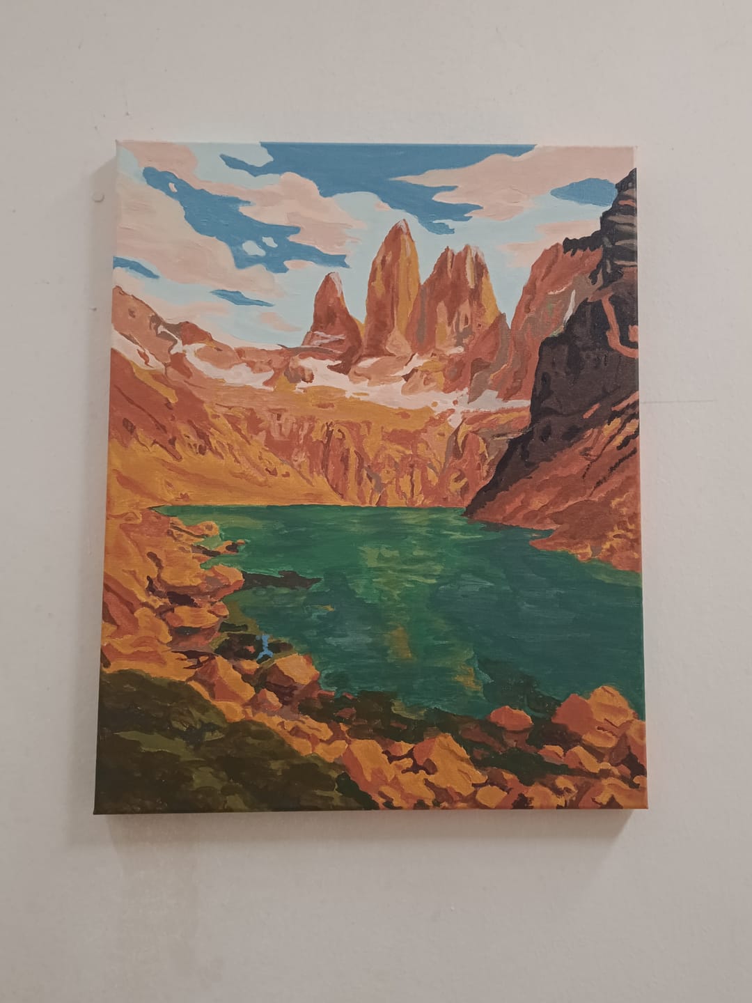 Customer photo review of Torres del Paine (Pintura por Números) 40x50 cm